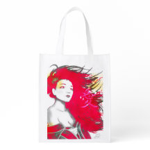Geisha Roze herbruikbare tas