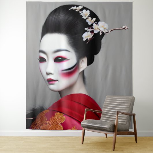 Geisha Tapestry Wandkleed (In situ)
