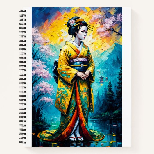 geisha textured notitieboek (Voorkant)
