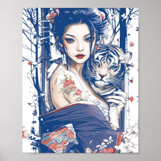 Geisha tijger shogun’s Geisha 89003 Poster