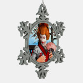 Geisha Tin Sneeuwvlok Ornament (Links)