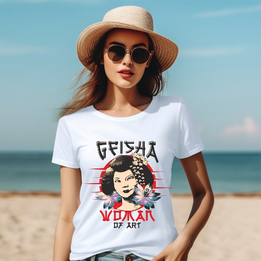 GEISHA Vrouw van Kunst T-Shirt