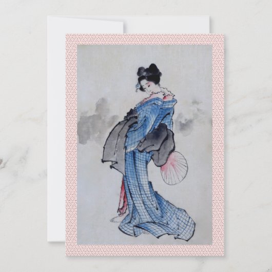Geisha Wedding Invite Kaart (Voorkant)