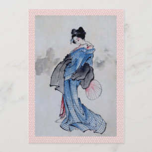 Geisha Wedding Invite Kaart