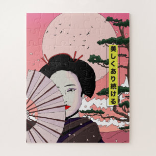 Geisha Wees mooi Japanse manga stijl Japans Legpuzzel