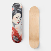 Geisha Woman Japan Skateboard (Voorkant)