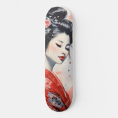 Geisha Woman Japan Skateboard (Voorkant)