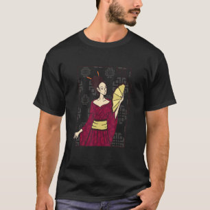 Geisha Woman Japans mooie Slimme T-shirt