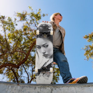 Geisha Zwarte Inkt Skateboard