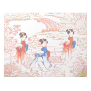 Geishas in de tuin notitieblok