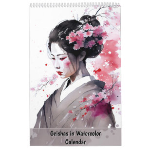 Geisha's in Waterverf – Kalender
