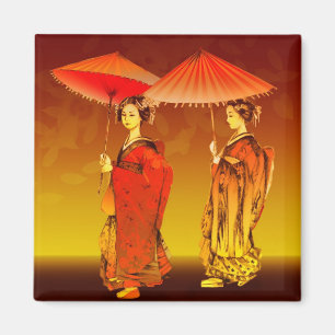 Geishas parasoles magneet