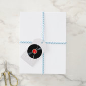 Geïsoleerd gebroken record cadeaulabel (Met Touw)