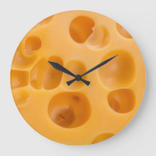 Geïsoleerd kaasstuk, mooi ontwerp grote klok