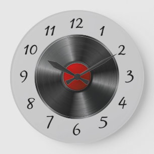 Geïsoleerd vinylrecord grote klok