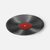 Geïsoleerd vinylrecord papieren bordje (Gekanteld)