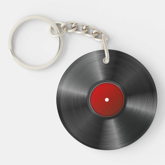 Geïsoleerd vinylrecord sleutelhanger (Voorkant)