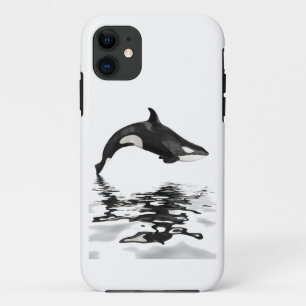 Geïsoleerde dodelijke walvis met reflectie iPhone 11 hoesje