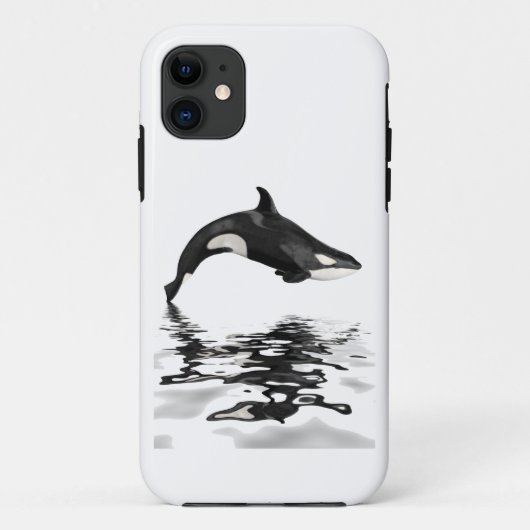 Geïsoleerde dodelijke walvis met reflectie Case-Mate iPhone case (Achterkant)