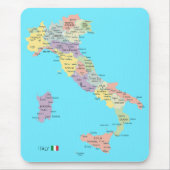 Geïsoleerde kaart van de Italiaanse regio's Muismat (Voorkant)