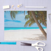 Geïsoleerde strand- en palmbomen tissuepapier (Craft)