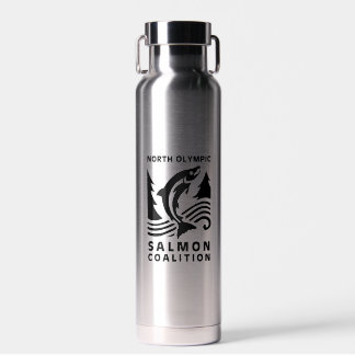 Geïsoleerde waterfles - Zwarte Logo