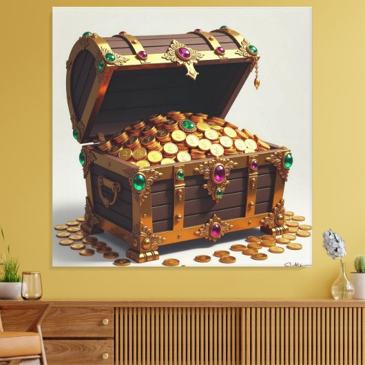 Geisterschiff der Piraten Canvas Afdruk (Insitu (Woonkamer))