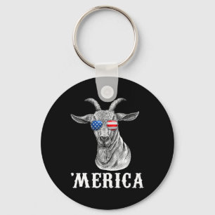 Geit 4 juli Amerikaanse vlag Usa Merica  Sleutelhanger