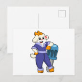 Geit als Mechanicien met Schroevendraaier Briefkaart (Voorkant / Achterkant)