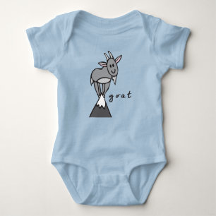 Geit Baby Bodysuit of One-Piece (met onderlaag)