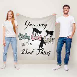 GEIT Crazy Goat Lady van GetYerGoat™ Fleece Deken