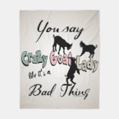 GEIT | Crazy Goat Lady van GetYerGoat™ Fleece Deken (Voorkant)