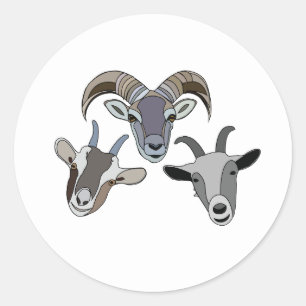 Geit Dier Grappige Geit Ronde Sticker