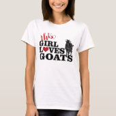 GEIT | Dit meisje houdt van geiten zuivel bok T-shirt (Voorkant)