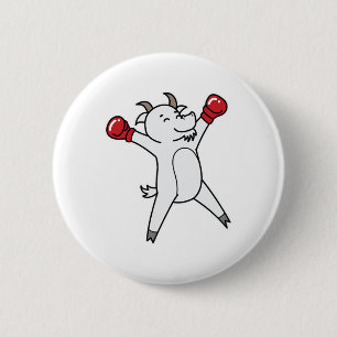 Geit doet aan boksen ronde button 5,7 cm