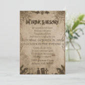 geit eet, Drink en is eng Halloween Kaart (Staand voorkant)