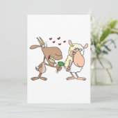 Geit en schaap in liefde kaart (Staand voorkant)