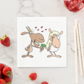 Geit en schaap in liefde servet (Insitu)
