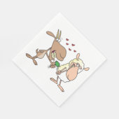 Geit en schaap in liefde servet (Hoek)