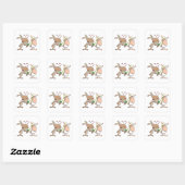 Geit en schaap in liefde vierkante sticker (Vel)