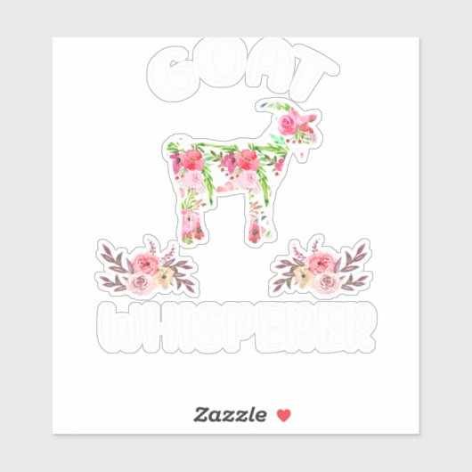 Geit Floral Goat Whisperer Bucks Expert Kind Capri Sticker (Vel)