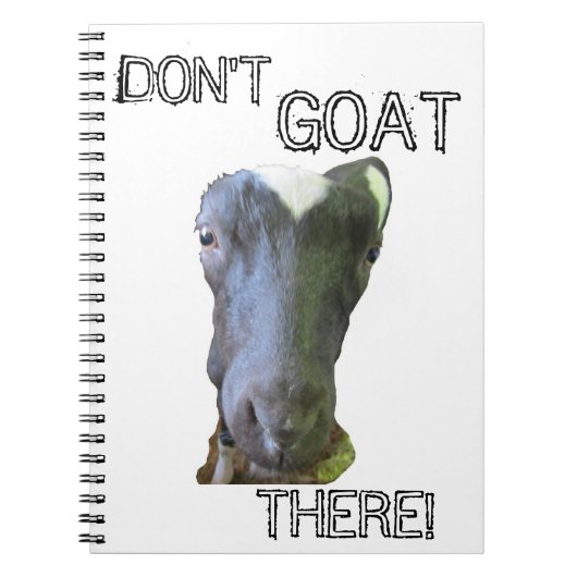 Geit "GA NIET NAAR DAAR!" Notitieboekje Notitieboek (Voorkant)