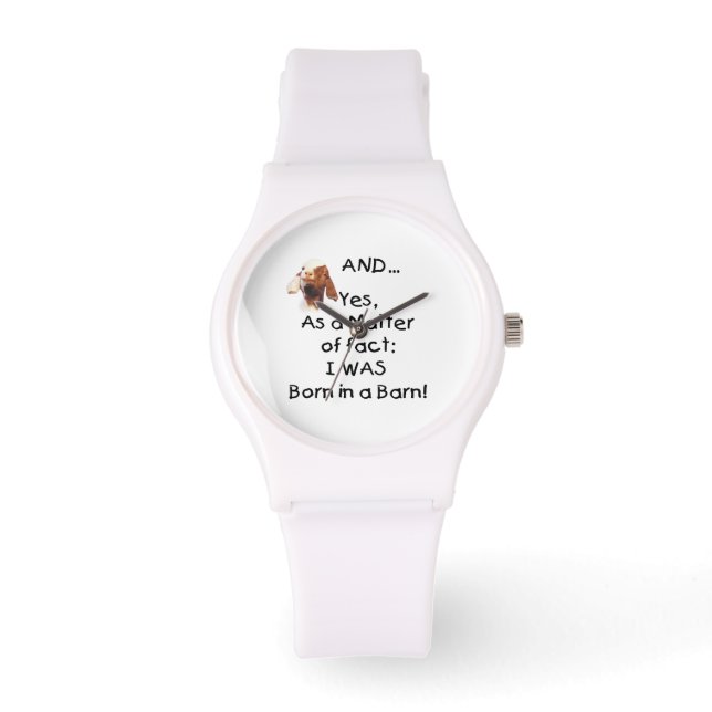 Geit geboren in een schuur horloge (Voorkant)