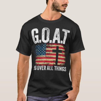 GEIT God Over Alles Dingen Amerikaanse Geloof Chri T-shirt