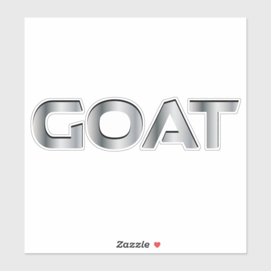 Geit grootste aller tijden metallisch effect sticker (Vel)