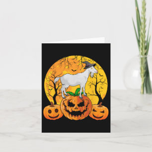 Geit Halloween Witch Pumpkin Funny Goat Lover Hall Kaart