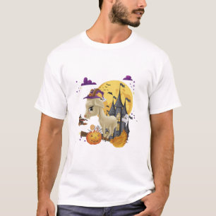 Geit Heks Bezem Pompoen Halloween Kostuum T-shirt