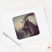 Geit Illustratie Vierkante Sticker (Envelop)