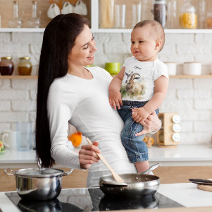 Geit in een groene weide waterverf aanpasbaar romper