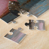 Geit in een roze bad legpuzzel (Zijkant)